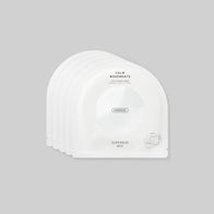 Load image into Gallery viewer, A studio shot showing a stack of five Calm Movements Eye & Cheek Mask sachets. These hydrogel masks are designed to soothe and hydrate the delicate eye and cheek areas, presented here against a minimalist light grey background.