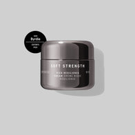 Load image into Gallery viewer, Skincare jar labeled 'Soft Strength' with Byrdie editor's pick badge on a light gray background
