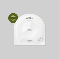 Load image into Gallery viewer, The Calm Movements Eye &amp; Cheek Mask packaging displayed on a gray background, featuring a '2023 InStyle Best Editors' Pick' award seal and a minimalist line drawing of the hydrogel mask application.