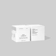 Load image into Gallery viewer, Two white FSC-certified paper cartons for the Superegg Soft Strength Rich Resilience Cream, displaying key ingredients like Siliphos, 5GF &amp; Neuropeptides, Ectoin, and the proprietary Shell Duplex technology.
