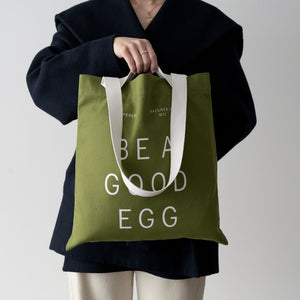 Superegg clean beauty vegan skincare Tote Be a good egg