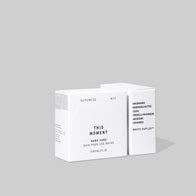 Load image into Gallery viewer, A studio shot of the white minimalist outer packaging for the This Moment Hand Care. Two rectangular boxes are shown, highlighting the clean design and a list of key restorative ingredients including Niacinamide, Murumuru Butter, CoQ10, Tremella Mushroom, Adenosine, and Ceramides.